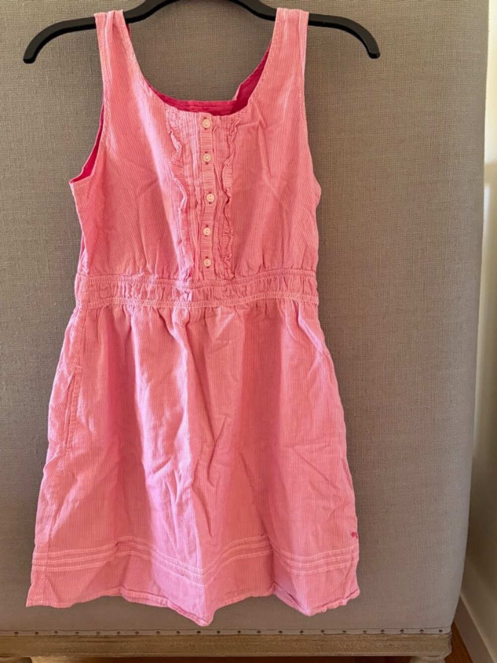 H&M LOGG Pink Striped Sleeveless Dress Girls 12-13Y